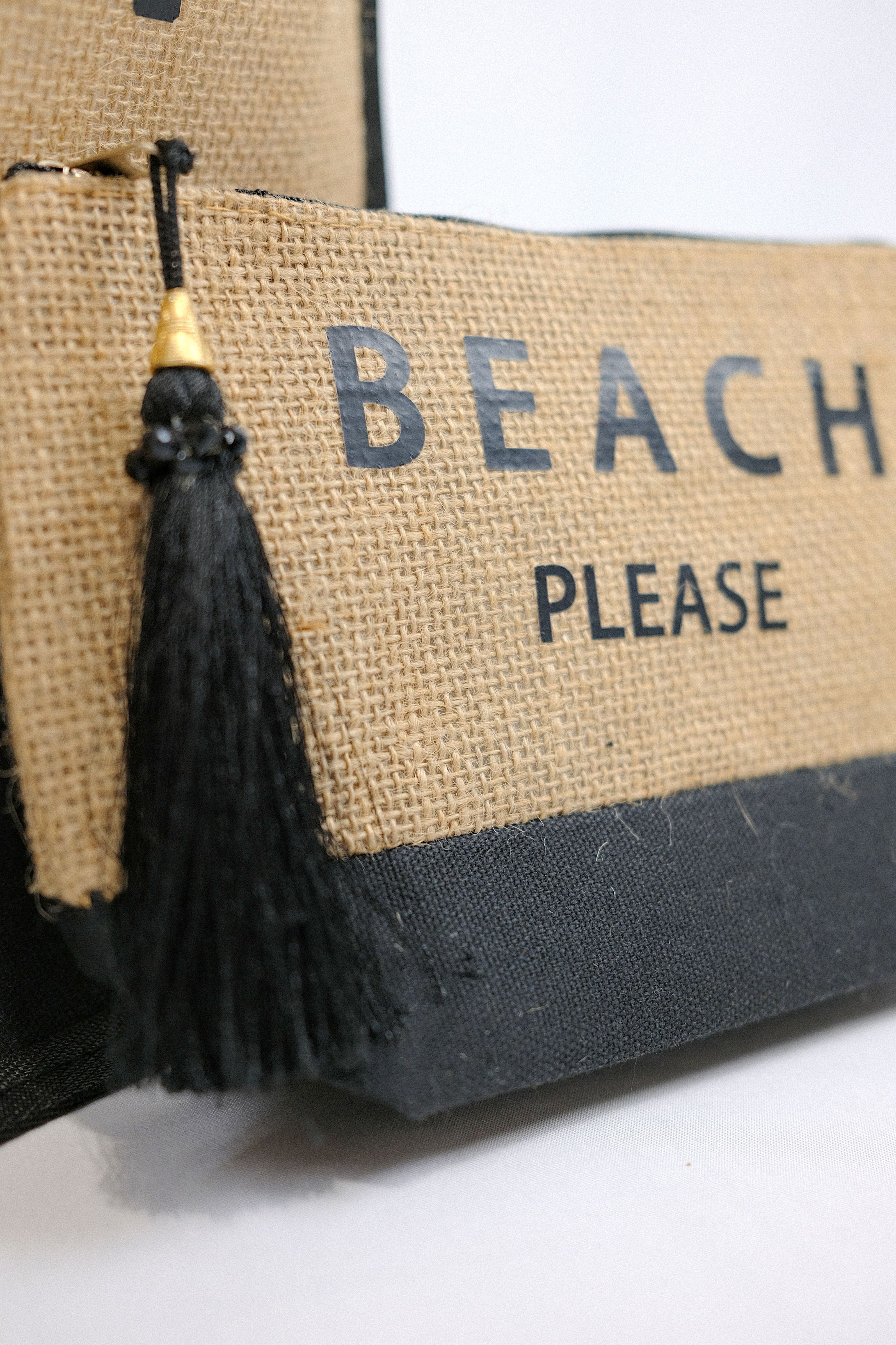 Conjunto de bolso y cartera de lona para playa de Miami con detalles