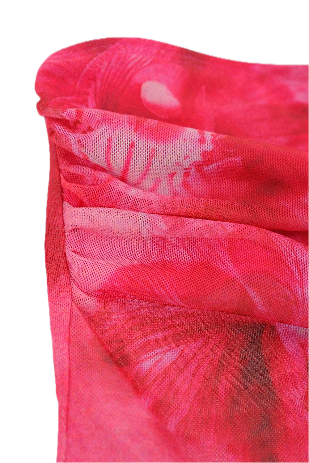 Top tubo rojo con detalle de rosa