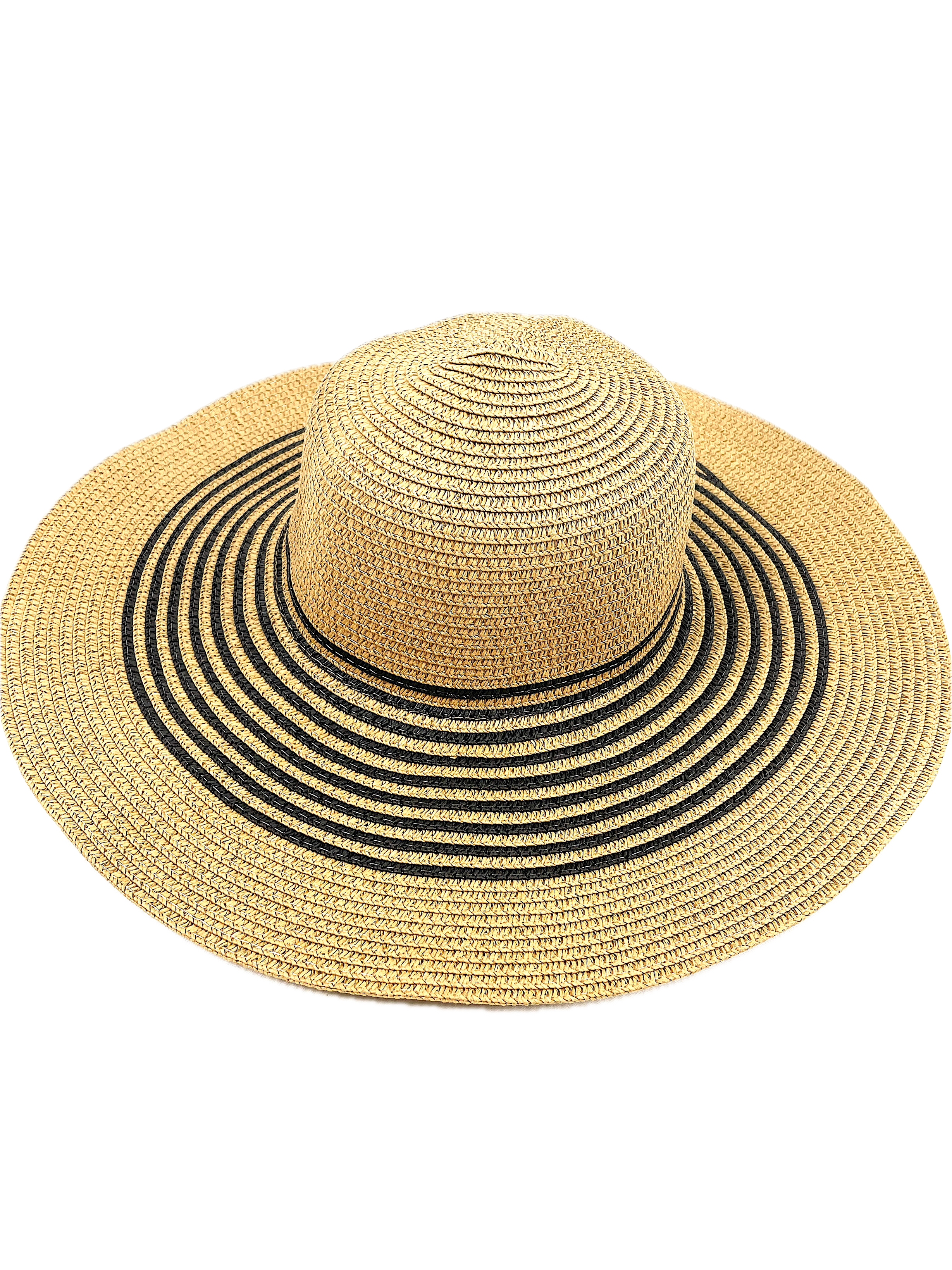 Sombrero de playa de paja de ala ancha estilo bohemio
