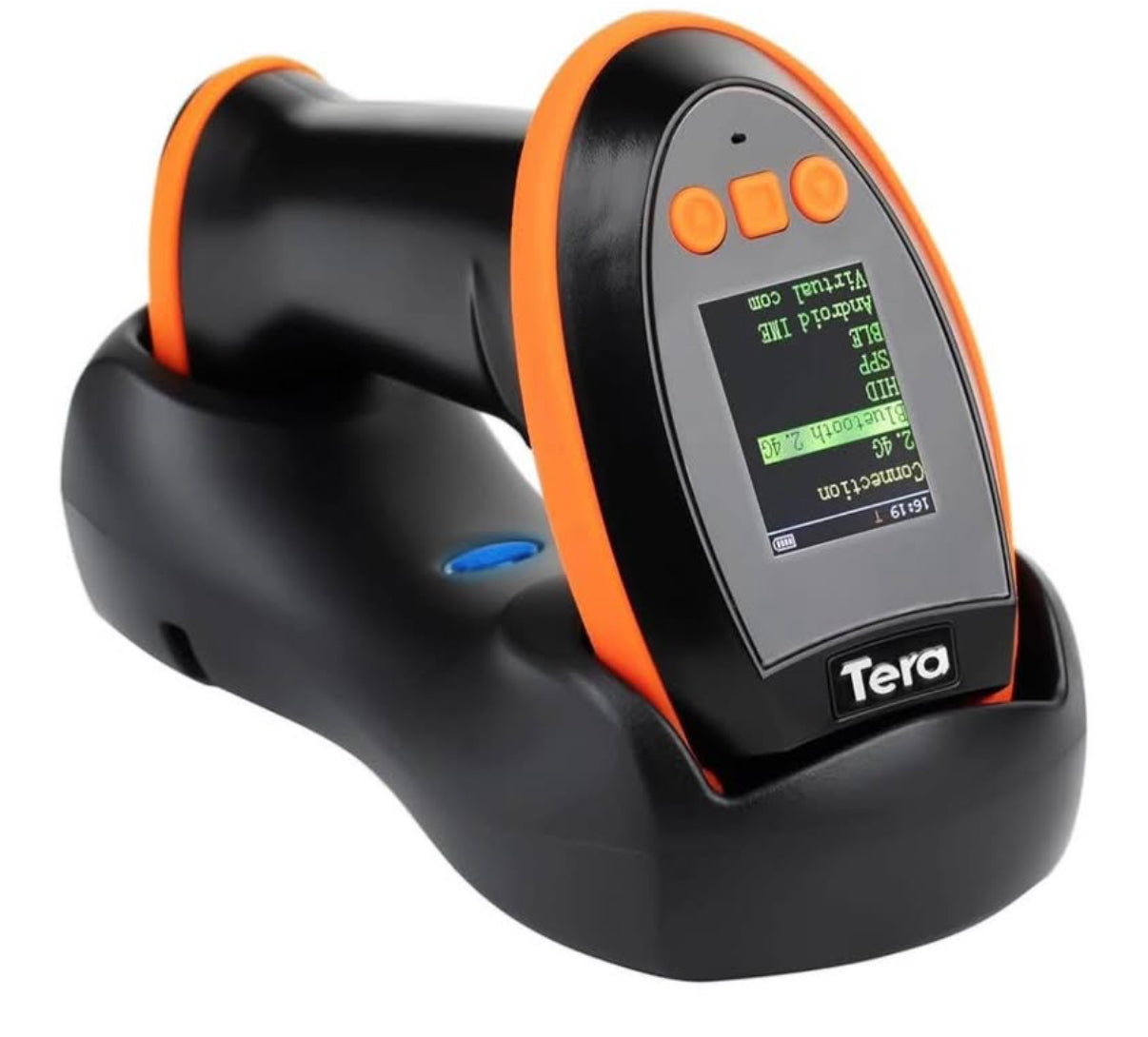 Tera Barcode Scanner Wireless with Screen: Pro Version 1D 2D QR with Charging Cradle
